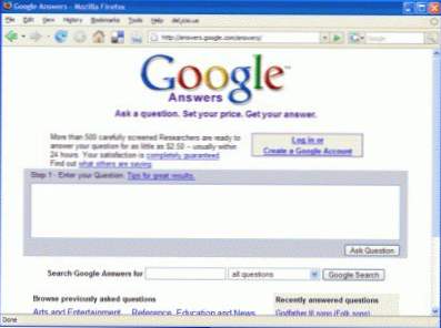 Google answers